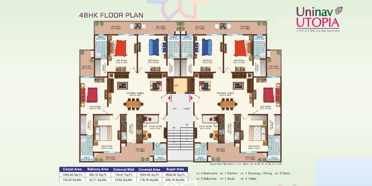 4 bhk uninav utopia